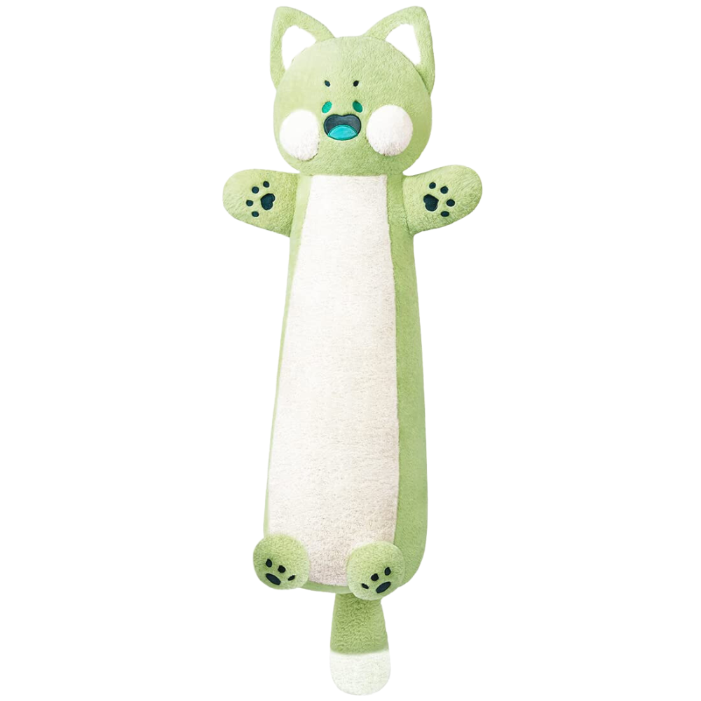 SNOWOLF Plush Toy Stuffed Animals Body  Pillow  Soft Cat Green