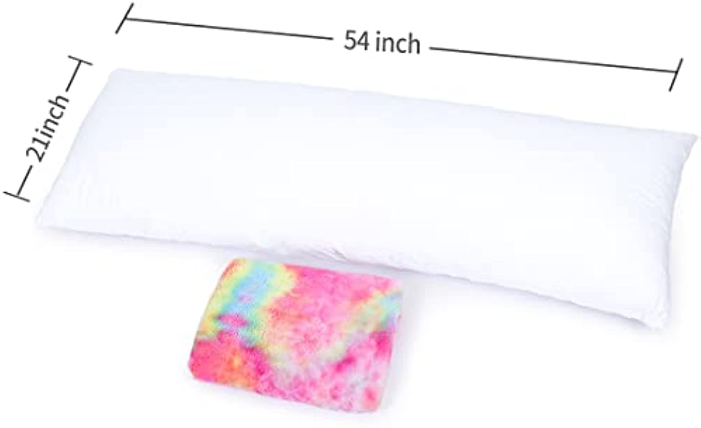 Snowolf  Long Soft Plush Body Pillow  21"x54"  Light Pink