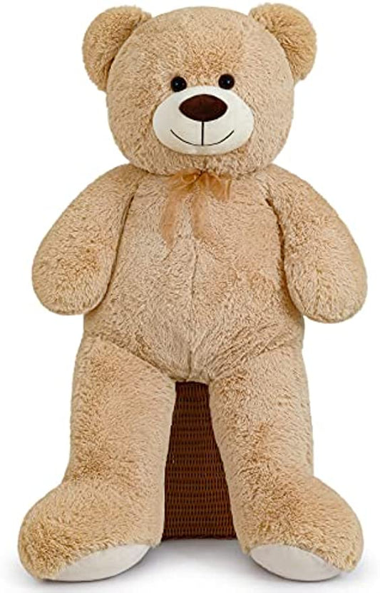 SNOWOLF   Teddy Bear with Ribbon Tie  Light Brown