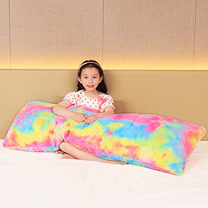 Snowolf  Long Soft Plush Body Pillow  21"x54"  Light Pink