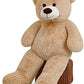 SNOWOLF   Teddy Bear with Ribbon Tie  Light Brown