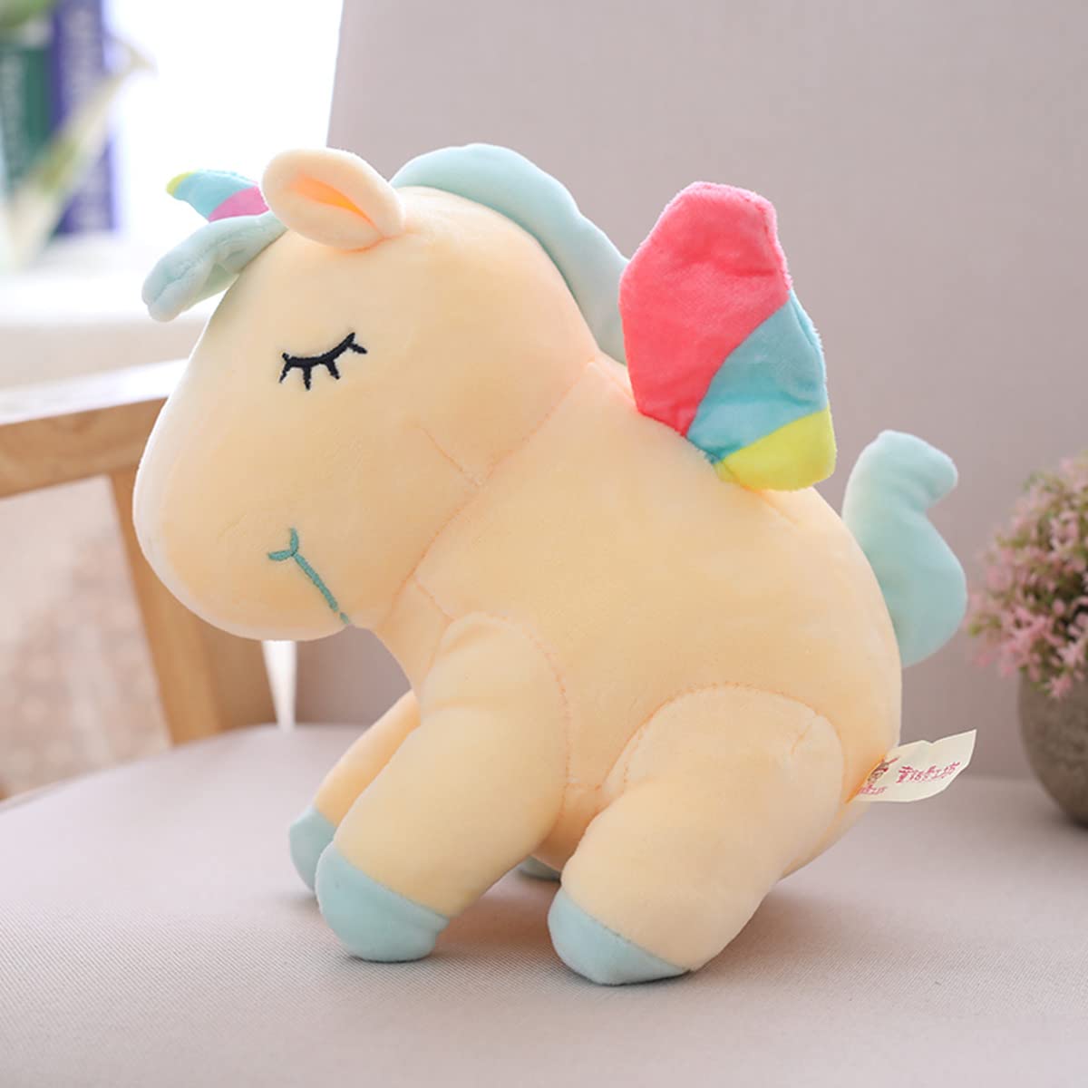 SNOWOLF Stuffed Animal Unicorn  Plush Toys Unicorn Yellow