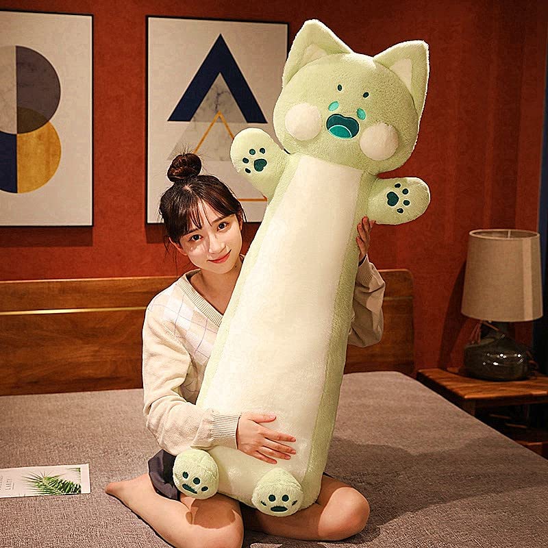 SNOWOLF Plush Toy Stuffed Animals Body  Pillow  Soft Cat Green