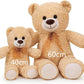 SNOWOLF   Teddy Bear with Ribbon Tie  Light Brown