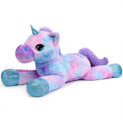 SNOWOLF Stuffed Animals Plush Toy Multicolored  Unicorn  Blue