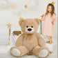 SNOWOLF   Teddy Bear with Ribbon Tie  Light Brown