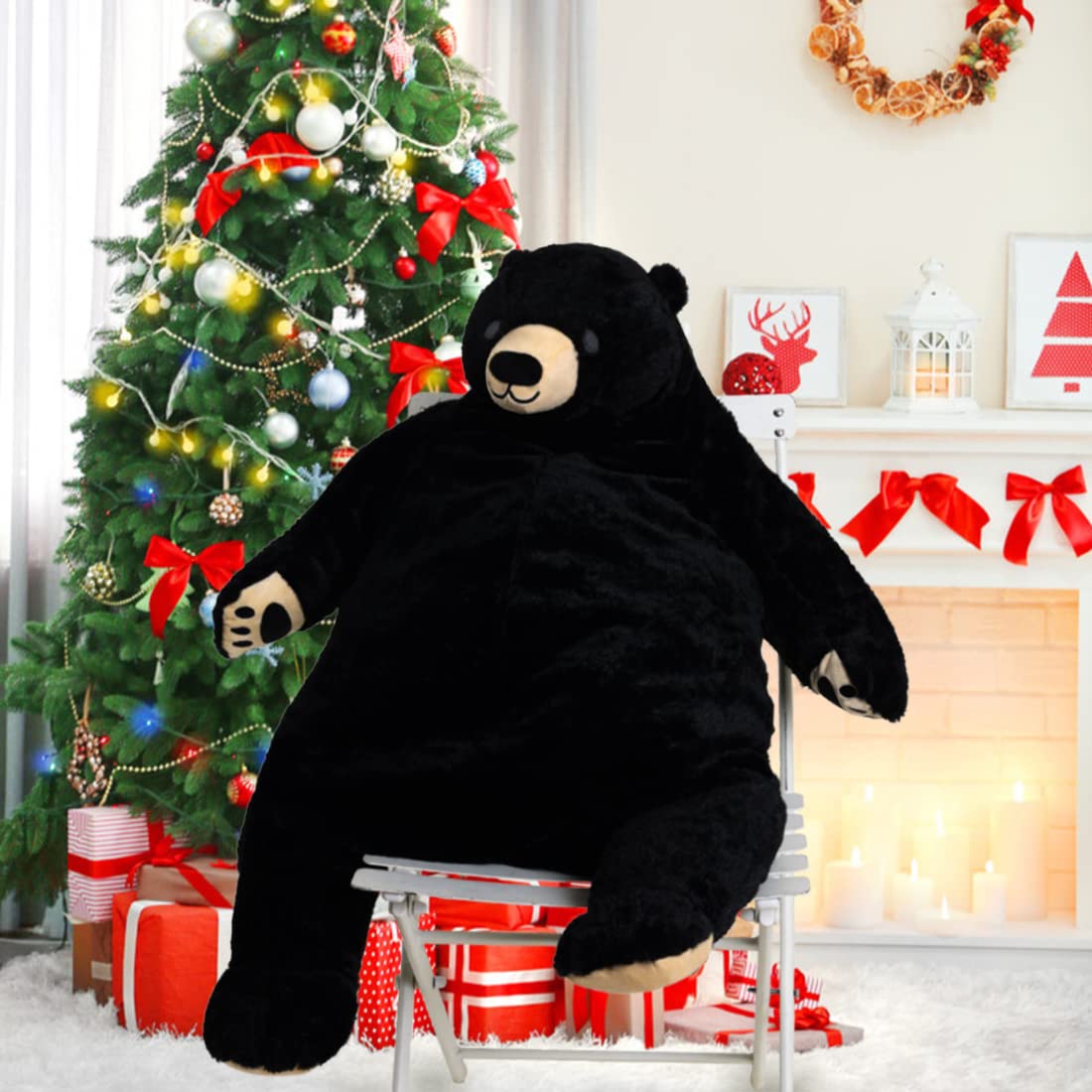 SNOWOLF Stuffed Animal Giant Bear Black Bear