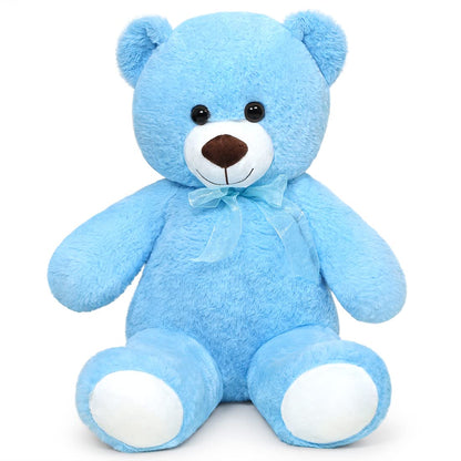 SNOWOLF   Teddy Bear with Ribbon Tie  Blue