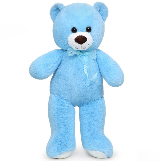 SNOWOLF   Teddy Bear with Ribbon Tie  Blue