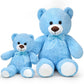 SNOWOLF   Teddy Bear with Ribbon Tie  Blue