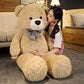 SNOWOLF 1.2m Giant Teddy Bear with Checkered Tie  Brown