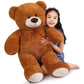 SNOWOLF   Teddy Bear with Ribbon Tie Dark Brown