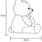 SNOWOLF 1.2m Giant Teddy Bear with Checkered Tie  Brown