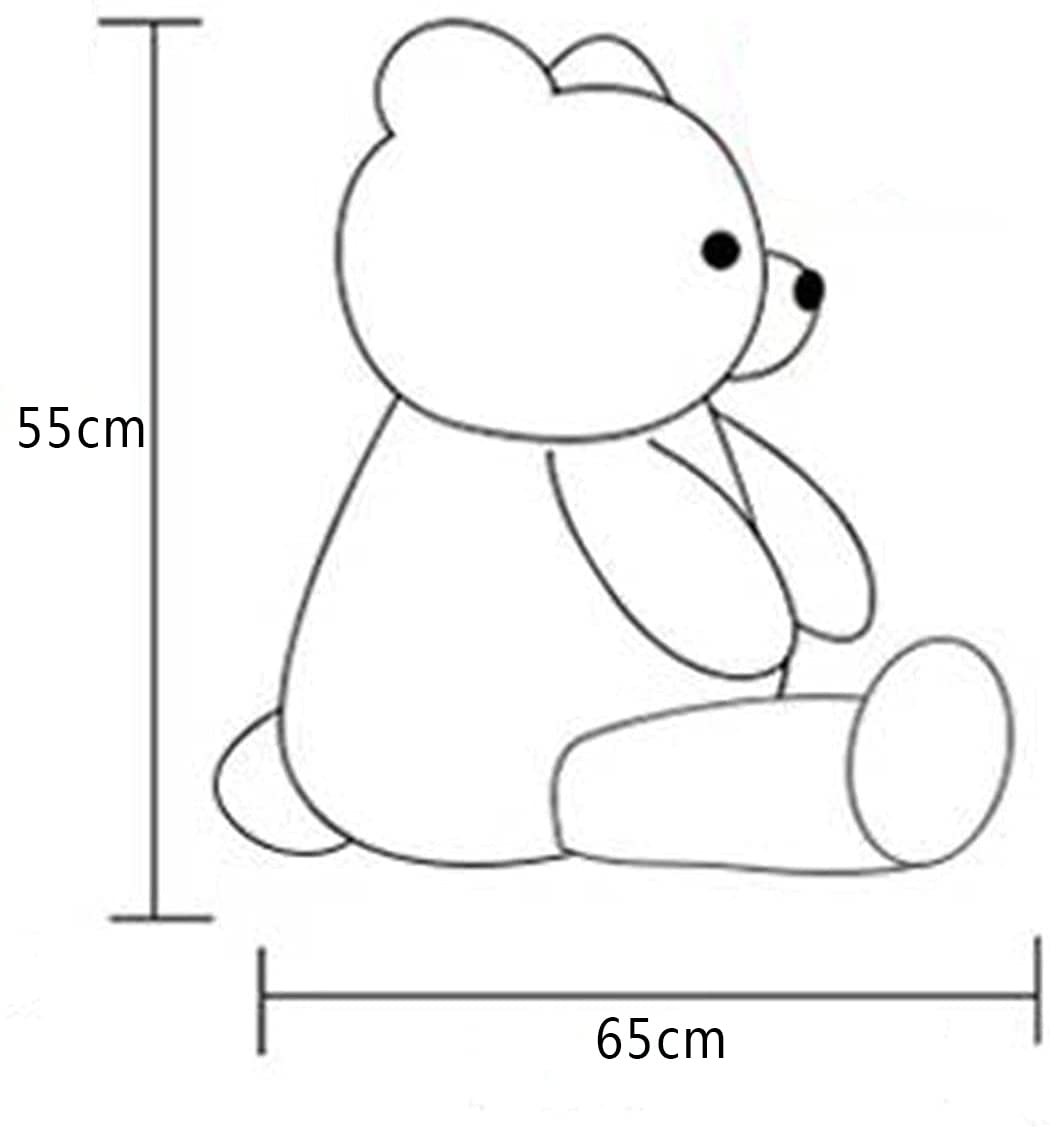 SNOWOLF 1.2m Giant Teddy Bear with Checkered Tie  Brown