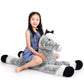 SNOWOLF Giant Plush Toys Stuffed Animals Horse Grey