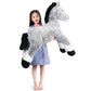 SNOWOLF Giant Plush Toys Stuffed Animals Horse Grey