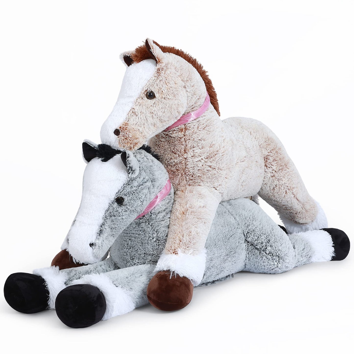 SNOWOLF Giant Plush Toys Stuffed Animals Horse Grey