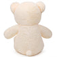 SNOWOLF   Teddy Bear with Ribbon Tie White