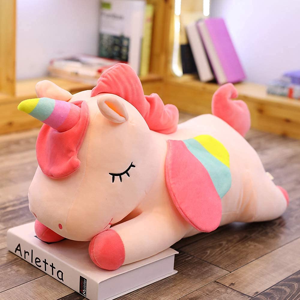 Snowolf Soft Plush Toy Stuffed Animal Plush  Pillow Unicorn Pink