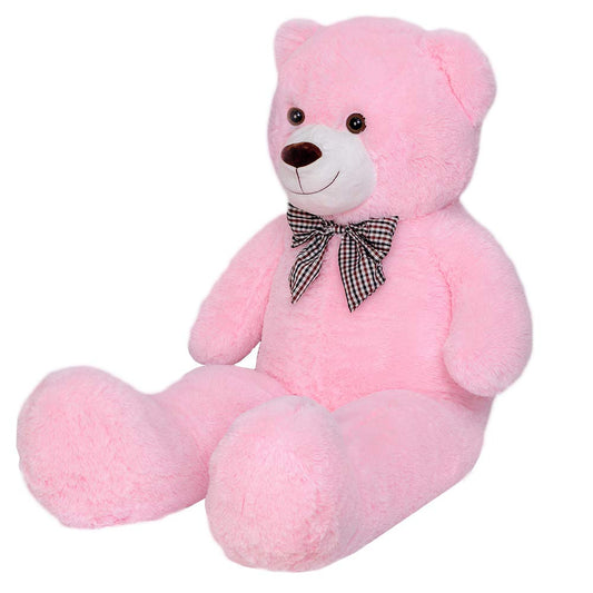 SNOWOLF 1.2m Giant Teddy Bear with Checkered Tie  Pink