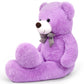 SNOWOLF 1.2m Giant Teddy Bear with Checkered Tie Purple