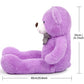 SNOWOLF 1.2m Giant Teddy Bear with Checkered Tie Purple