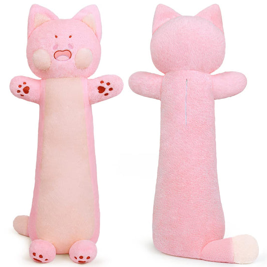 SNOWOLF  Plush Toy Stuffed Animals Body Pillow  Soft Cat  Pink