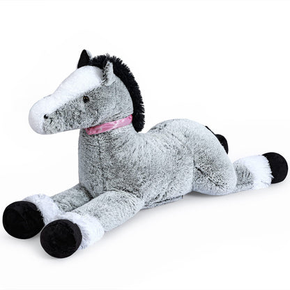 SNOWOLF Giant Plush Toys Stuffed Animals Horse Grey