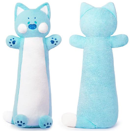 SNOWOLF  Plush Toy Stuffed Animals Body Pillow  Soft Cat  Blue