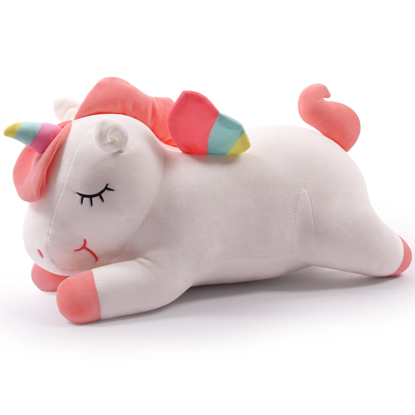 Snowolf Soft Plush Toy Stuffed Animal Plush  Pillow Unicorn White