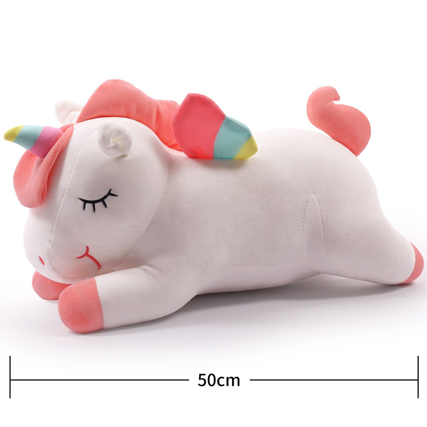 Snowolf Soft Plush Toy Stuffed Animal Plush  Pillow Unicorn White