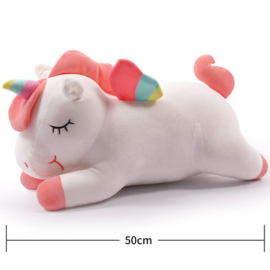 Snowolf Soft Plush Toy Stuffed Animal Plush  Pillow Unicorn White