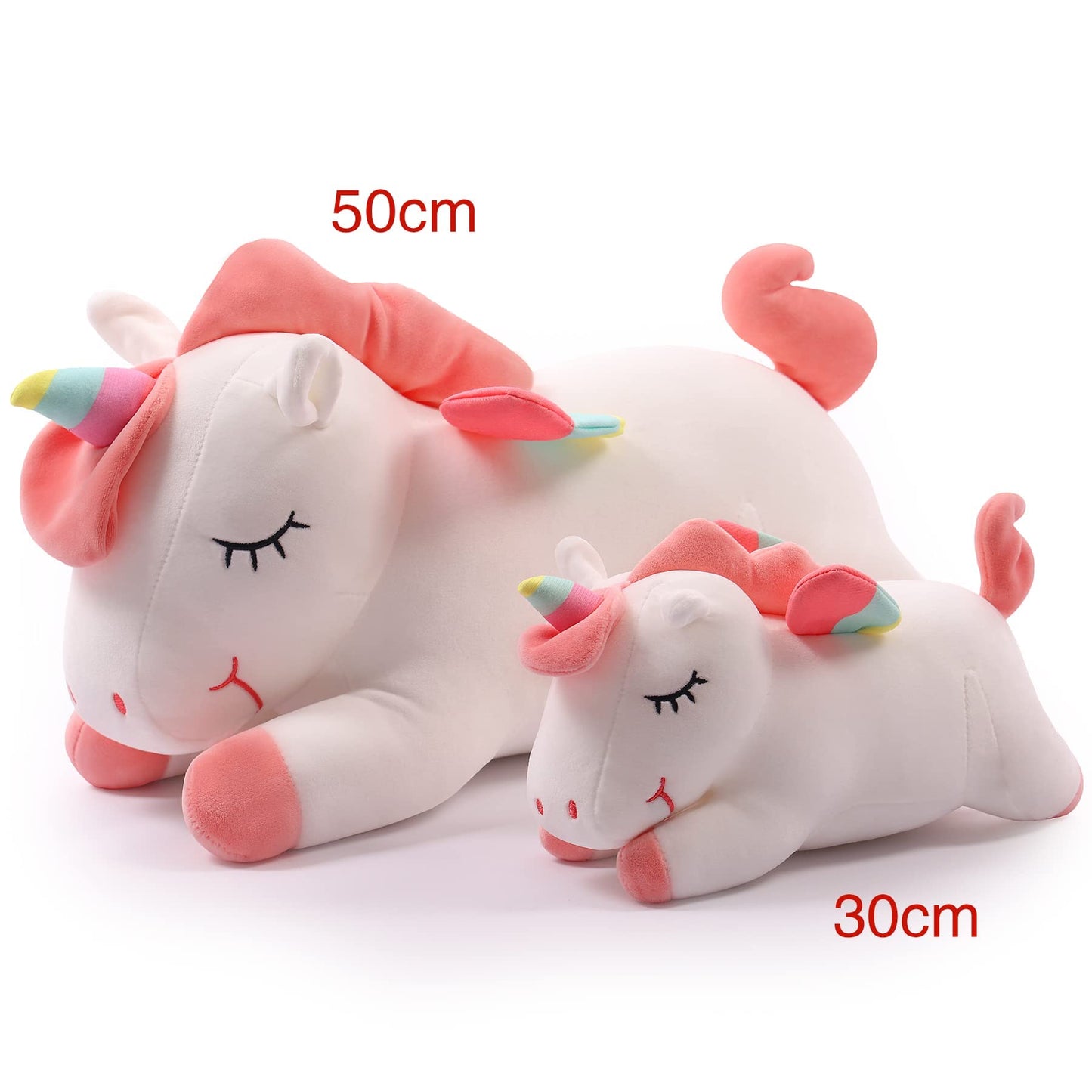 Snowolf Soft Plush Toy Stuffed Animal Plush  Pillow Unicorn White