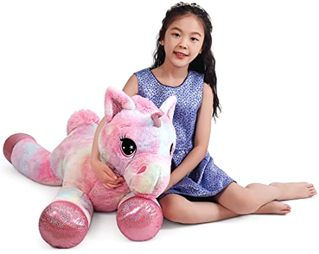 SNOWOLF Stuffed Animals Plush Toy Multicolored  Unicorn  Pink