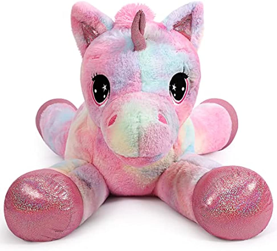 SNOWOLF Stuffed Animals Plush Toy Multicolored  Unicorn  Pink