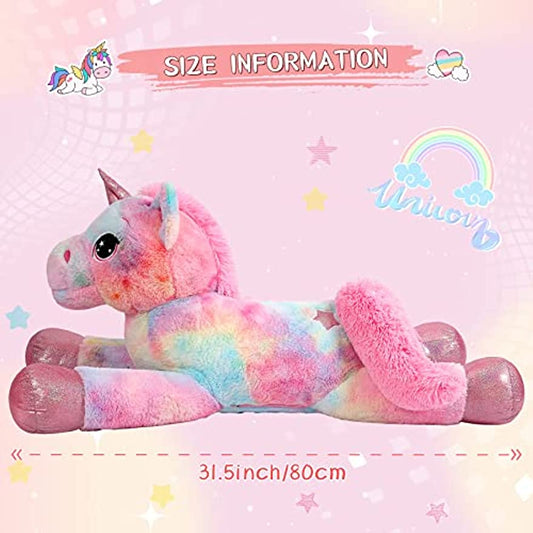 SNOWOLF Stuffed Animals Plush Toy Multicolored  Unicorn  Pink